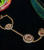 Embellish With Kundan & Pearl Adjustable Haath Phool Panja Bracelet