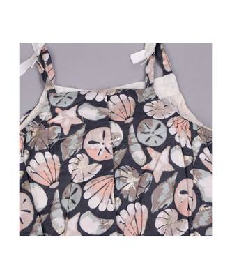 Infant Grey Melon Printed Organic Cotton Romper With Organic Lining 3