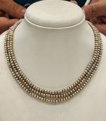 Grey pearl necklaces