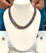 Brown pearl necklaces