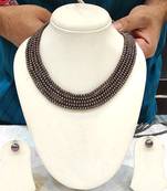 Brown pearl necklaces