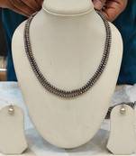 Grey pearl necklaces