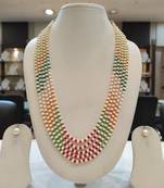 Multicolor pearl necklaces