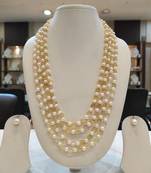 White pearl necklaces