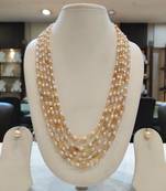 Pink pearl necklaces