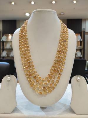 Yellow pearl necklaces 1