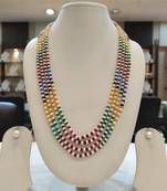 Multicolor pearl necklaces