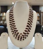 Brown pearl necklaces