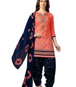 Pink embroidered cotton salwar
