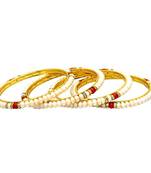 White pearl bangles-and-bracelets