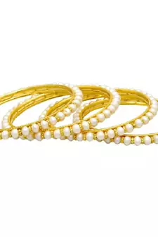 White pearl bangles-and-bracelets