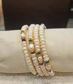 Multicolor pearl bangles-and-bracelets