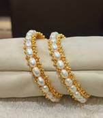White pearl bangles-and-bracelets