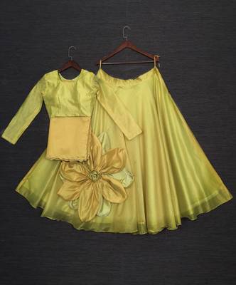 Perrot Color Patchwork Semi-Stitched Lehenga & Unstitched Blouse With Dupatta 2