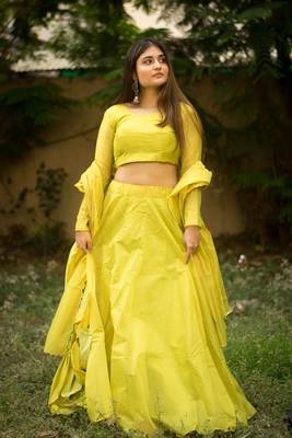 Perrot Color Patchwork Semi-Stitched Lehenga & Unstitched Blouse With Dupatta 5