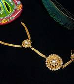 Embellish With Kundan & Pearl Adjustable Haath Phool Panja Bracelet