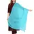 Blue Solid Crinkled Cotton Stole (180 x 50 cm)