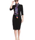 Purple & Multi Mandala Design Printed Cotton Scarf with Tassels (180 x 50 cm)