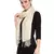 Natural & Beige Quirky Woven Design Viscose Scarf (180 x 60 cm)