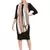 Beige & Multi Twill Weave/Striped Viscose Scarf (180 x 70 cm)