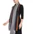 Steel Grey & Multi Geometric Woven Design Viscose Stole (190 x 75 cm)