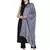 Grey & Silver Plain Weave Viscose Stole (180 x 70 cm)