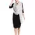 White & Black Checkered Woven Design Woolen Stole (200 x 70 cm)