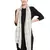 White & Black Checkered Woven Design Woolen Stole (200 x 70 cm)
