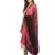 Black & Red Striped Woven Design Viscose Shawl (200 x 70 cm)