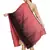 Black & Red Striped Woven Design Viscose Shawl (200 x 70 cm)