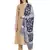 Navy Blue & White Woven Design Viscose Shawl (180 x 70 cm)