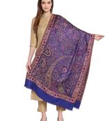 Purple & Multi Paisley Woven Design Modal Shawl (200 x 70 cm)