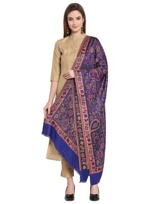 Purple & Multi Paisley Woven Design Modal Shawl (200 x 70 cm) 2