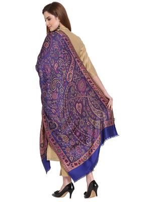Purple & Multi Paisley Woven Design Modal Shawl (200 x 70 cm) 3