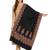 Black & Brown Ethnic Motifs Woven Design Woolen Shawl (200 x 70 cm)