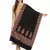 Black & Brown Ethnic Motifs Woven Design Woolen Shawl (200 x 70 cm)