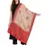 Cream & Red Ethnic Motif Woven Design Woolen Shawl (200 x 70 cm)