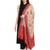 Cream & Red Ethnic Motif Woven Design Woolen Shawl (200 x 70 cm)