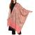 Coral &  Multi Paisley Embroidered Woolen Shawl (200 x 70 cm)