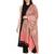 Coral &  Multi Paisley Embroidered Woolen Shawl (200 x 70 cm)