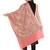 Coral &  Multi Paisley Embroidered Woolen Shawl (200 x 70 cm)