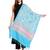Blue & Pink Floral Embroidered Woolen Shawl (200 x 70 cm)
