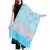 Blue & Pink Floral Embroidered Woolen Shawl (200 x 70 cm)
