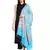 Blue & Pink Floral Embroidered Woolen Shawl (200 x 70 cm)