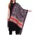 Black & Multi Floral Embroidered Woolen Shawl (200 x 70 cm)