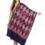 Navy Blue, Gold & Red Ethnic Motif Embroidered Woolen Shawl (200 x 70 cm)
