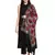 Black, Gold & Maroon Ethnic Motif Embroidered Woolen Shawl (200 x 70 cm)