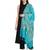 Sea Green & Gold Paisley Embroidered Acrowool Shawl (200 x 80 cm)