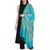 Sea Green & Gold Paisley Embroidered Acrowool Shawl (200 x 80 cm)