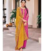 Rani Pink Georgette Party Wear Salwar Kameez